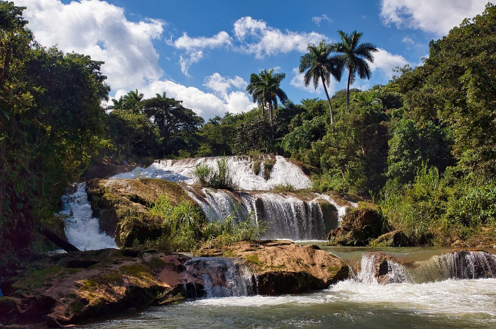 Collage of Cuban landscapes, classic cars, and culture